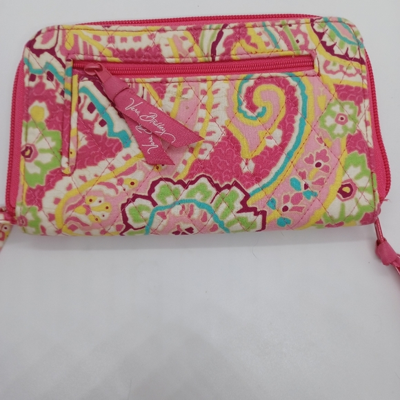 Vera Bradley Capri Melon Zip Around Wallet Wristlet - Picture 2 of 3